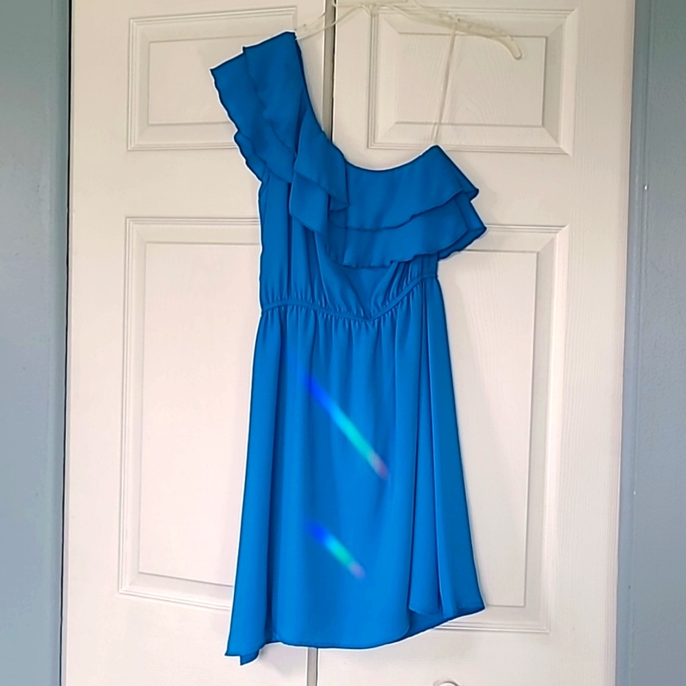Blue one shoulder Dress
